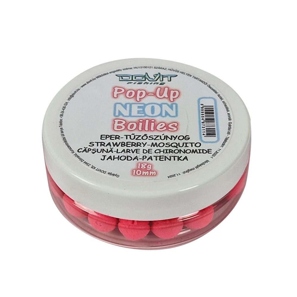 Pop-Up Neon Boilie 10mm - Eper-tűzőszúnyog