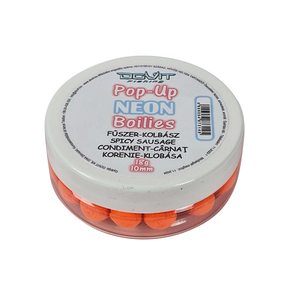 Pop-Up Neon Boilie 10mm - Fűszer-kolbász