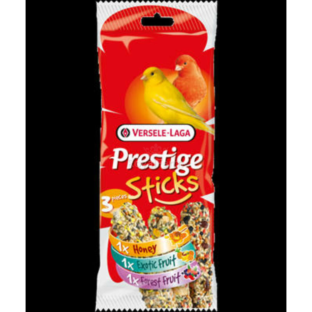 Versele-Laga Prestige Sticks - triplarúd (méz, erdei- és exotikus gyümölcs) kiegészítő eleség Kanárik részére (90g)
