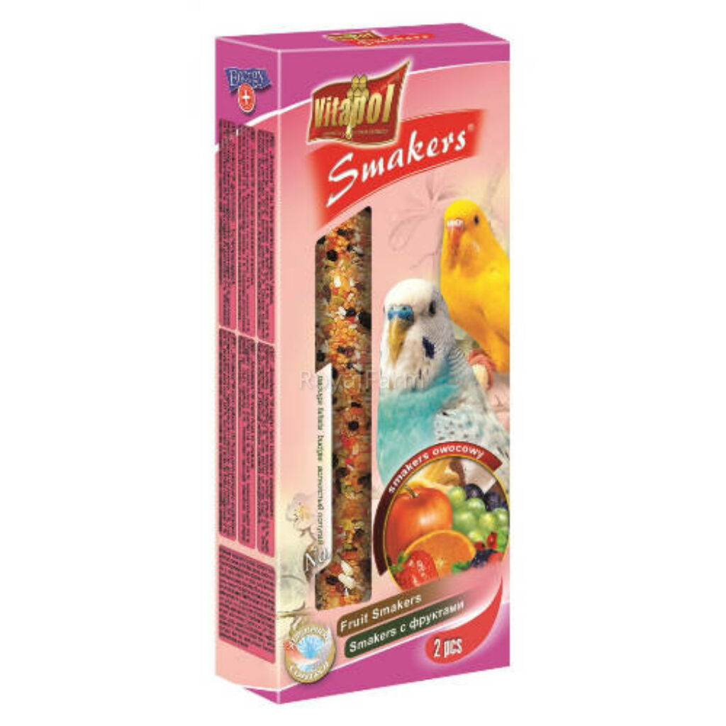Vitapol Smakers rúd (gyümölcs) - prémium duplarúd - hullámos papagáj részére (90g)