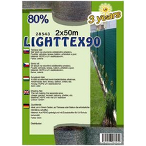 Árnyékoló háló Lighttex 2x50m zöld 80%