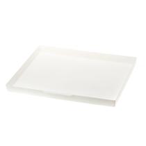 Téglalap alakú műanyag tálca fogantyúval 39,4x29,6x2,9 cm
