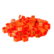 Gyűrűk Ø8x8mm sorszámozott 1-25-ig 25 db/csomag többféle színben