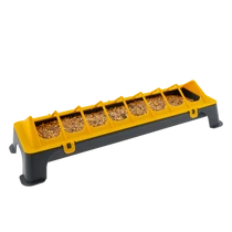 Galamb- és csibeetető vályú műanyag 50 cm lábakkal antracit/sárga