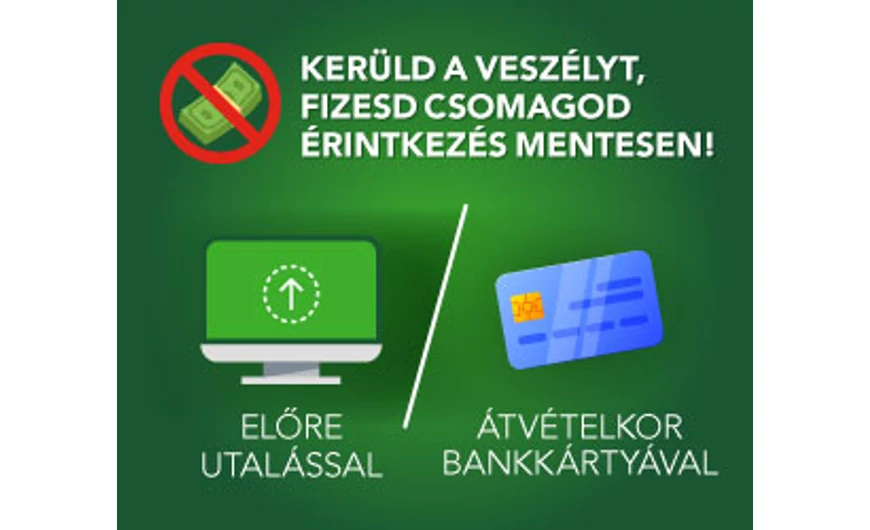 Fizess biztonságosan! Előre utalással vagy bankkártyás fizetéssel